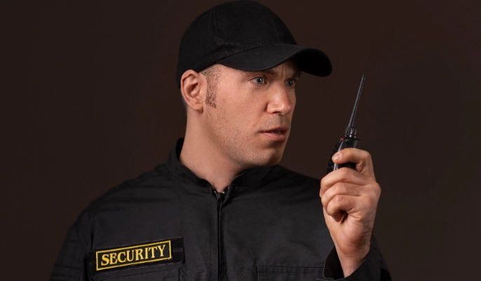 Security trainees working in a control room during SIA badge course training for official UK security badge certification