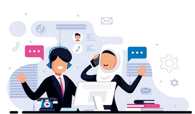 Virtual assistants in headsets handling calls and messages online – learn how to find VA jobs with OHSC” Length: 103 characters.