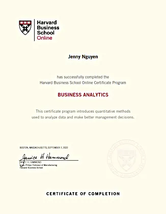 Certificate of Completion