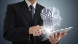 Professional using AI insights to compare options and make smarter decisions, representing OHSC’s AI Decision Skills course.