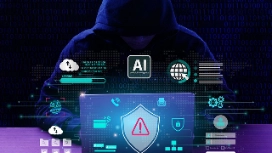 AI cybersecurity system detecting malware on a digital threat dashboard, representing OHSC’s free AI for Malware Detection course.