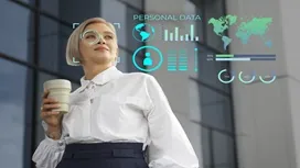 Two professionals reviewing project plans outdoors, symbolizing how AI supports continuous learning, skills development, and professional growth.