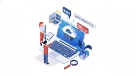 Illustration of AI-powered data analytics on a laptop, representing OHSC’s free Artificial Intelligence in Sales and Marketing course.