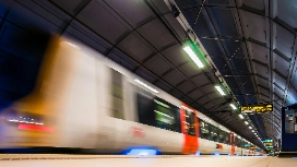 AI-powered rail and public transport control systems with smart route data, representing OHSC’s free AI in Transport course.