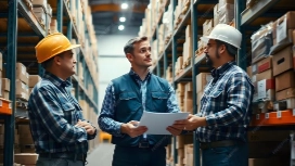 Warehouse staff learning inventory control, logistics, and operations management – certificate in warehouse management online at OHSC