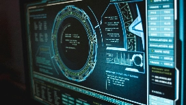 Digital cyber security interface displaying system analysis and data protection tools, representing skills taught in a Level 4 cyber security certificate online.
