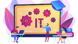 Students working on IT projects and coding in a modern classroom – Level 4 IT Diploma online at OHSC