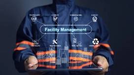 Facility management professional using digital systems remotely – learn remote facility management skills with free online courses